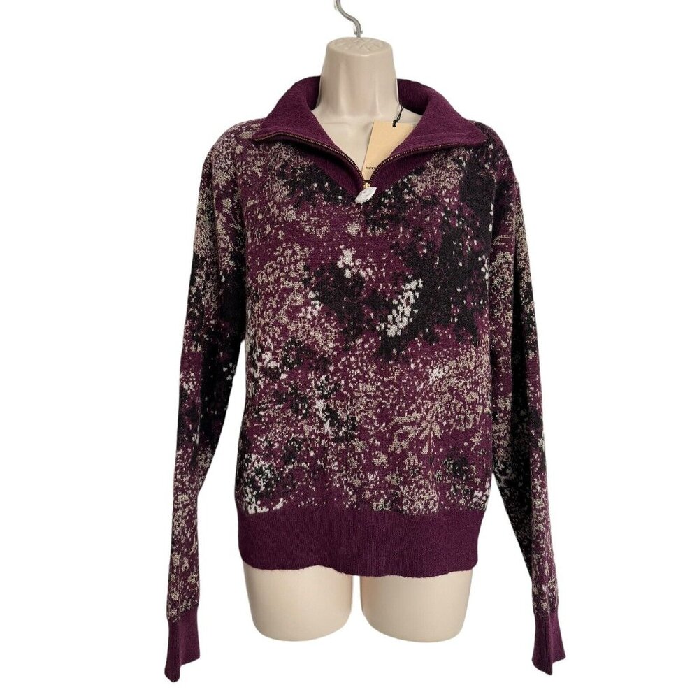 Scotch & Soda XL Wool Alpaca Blend Half-Zip Pullover Jacquard Sweater NEW - Picture 9 of 9